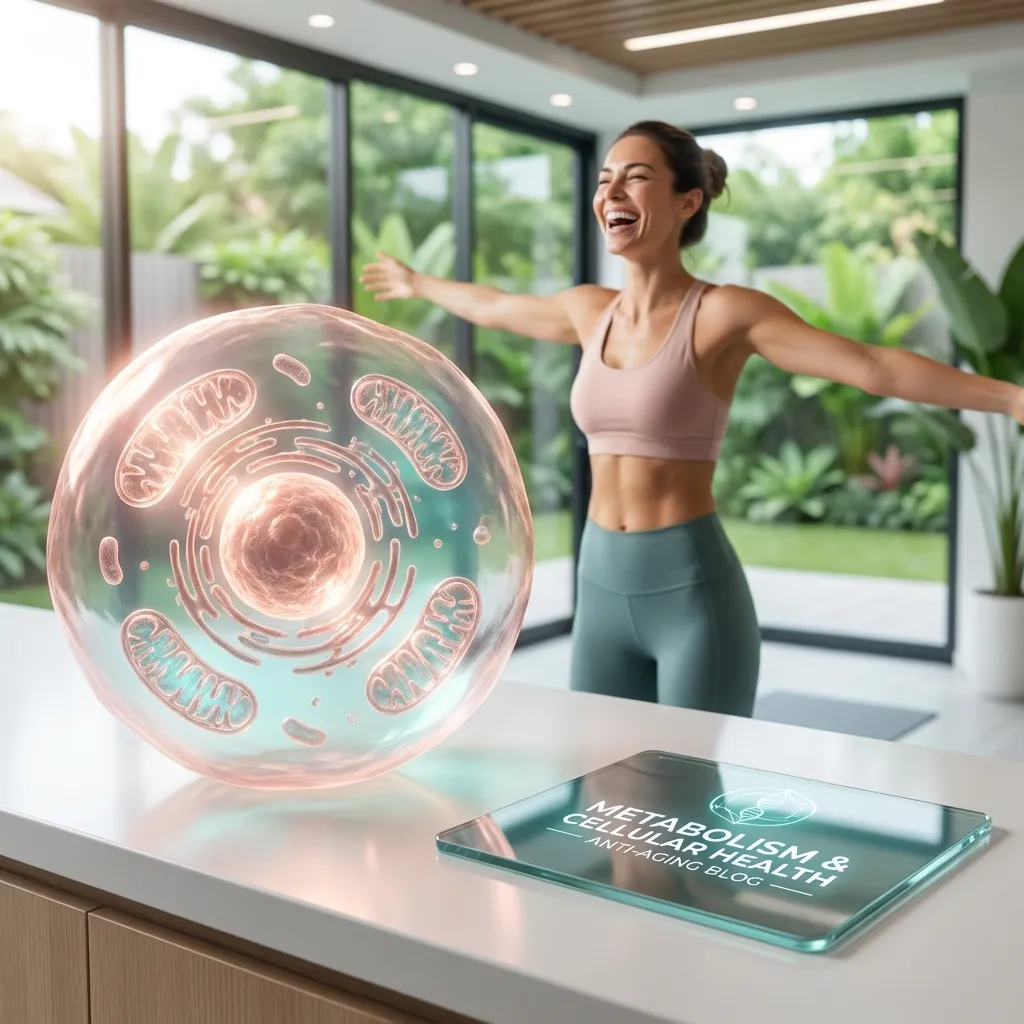 Metabolism boost and cellular energy - mitochondria visualization for anti-aging